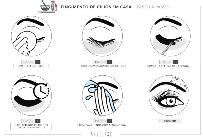 Como tingir seus cílios por conta própria, passo a passo